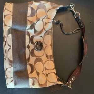 Stylish Brown Coach purse bag medium